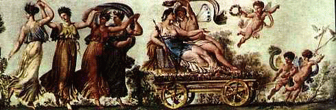 Frise décorative du salon de Joséphine, rue Chantereine (1)