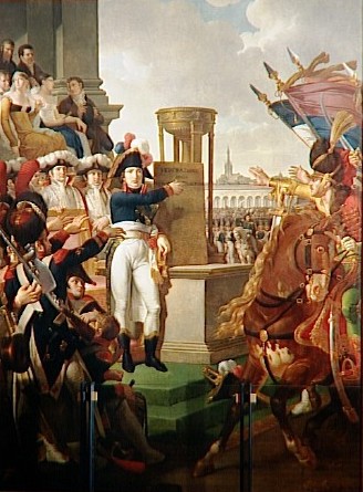 Le général Bonaparte proclamant la République Cisalpine à Milan le 9 juillet 1797