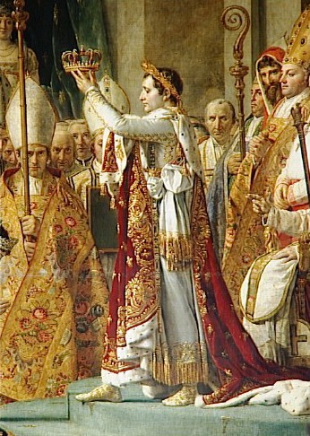 Sacre de l’Empereur Napoléon Ier et couronnement de l’Impératrice Joséphine dans la cathédrale Notre-dame de Paris le 2 décembre 1804 (détail)