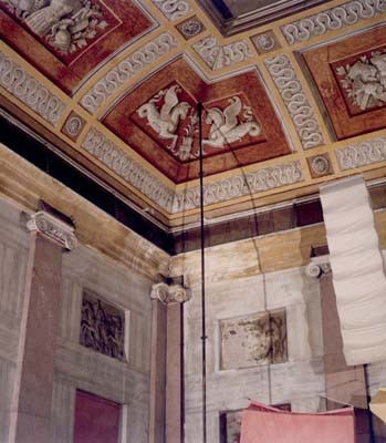 Aile Napoléonienne, place Saint-Marc <br>Grand escalier d’honneur, détails du plafond