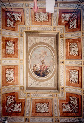 Aile Napoléonienne, place Saint-Marc <br>Plafond du grand escalier d’honneur : La Gloire de Neptune<br>