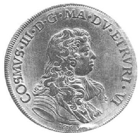 Cosme III duc de Toscane, argent, émis en 1676