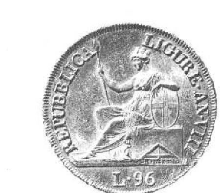 96 lires, or, émis en 1805, République ligurienne (Gênes).