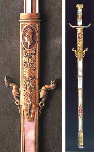 The First Consul’s Glaive and detail of the scabbard