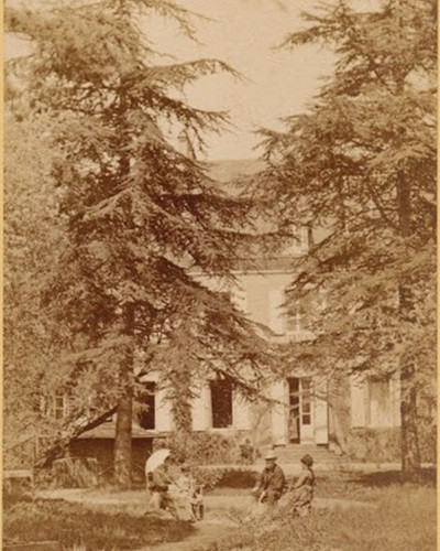 Domaine Nohant, avec George Sand, ses deux petites-filles, Aurore et Gabrielle, Maurice Sand et Lina Calamatta