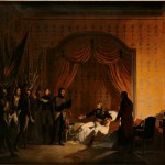 Le général Bonaparte reçoit à Millesimo les drapeaux enlevés à l’ennemi, 13 avril 1796