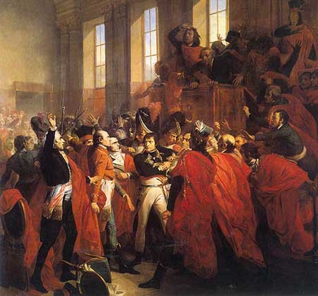 1799, le coup d’État du 18 Brumaire : le général Bonaparte prend le pouvoir > tableau de François Bouchot (1840)