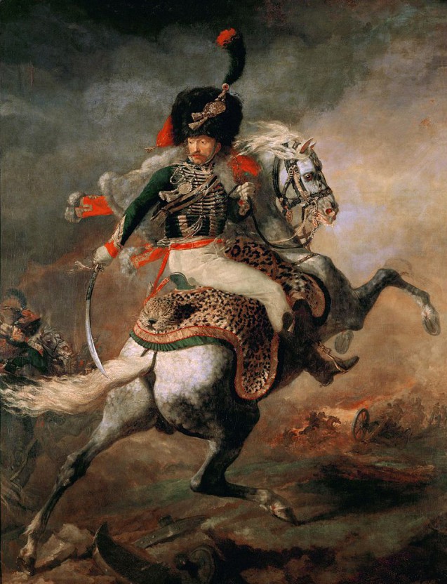 Officier de chasseurs à cheval de la garde impériale chargeant (Officer of the Chasseurs à Cheval of the Garde Impériale charging)