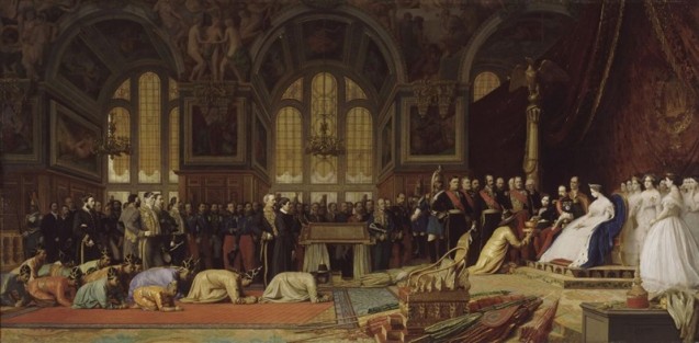 Réception des ambassadeurs siamois par l’empereur Napoléon III au palais de Fontainebleau le 27 juin 1861
