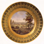 Dessert plate from the «Service particulier de l’Empereur» : "Le prytanée de Saint-Cyr" by N.-A. Lebel