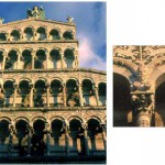 Lucques – Eglise San Michele : buste de Napoléon III (détail de la façade)