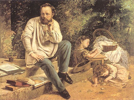 Pierre-Joseph Proudhon et ses enfants en 1853