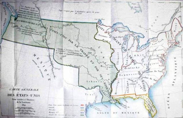 Carte générale des Etats-Unis. Pour servir à l’histoire de la Louisiane. 1829