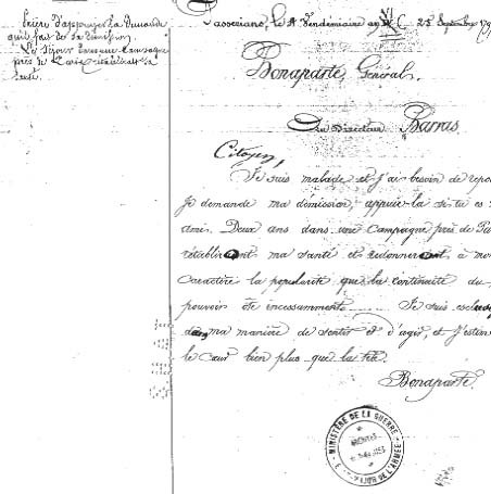 4: Document from the Service Historique de l’Armée de Terre (S.H.A.T.), complete minute comprising the body of the letter on the Princeton/Vilnius document