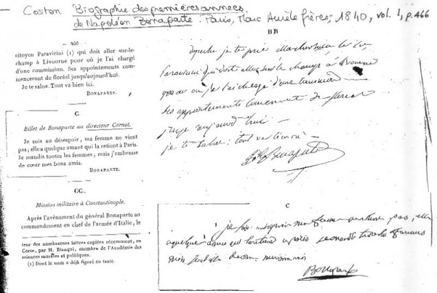 Texte du post-scriptum et son fac similé du document de Princeton/Vilnius, publié par le Baron de Coston