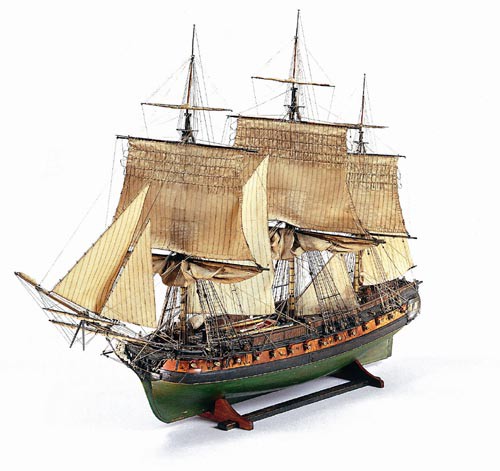 Scale model of the frigate La Muiron