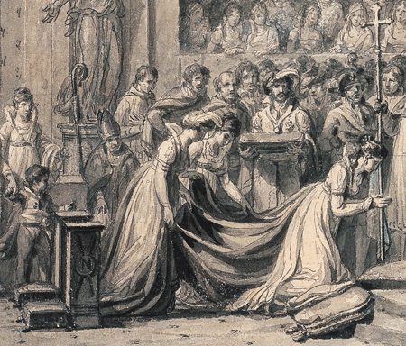 Etude pour le couronnement, L'Impératrice / David © Fondation Napoléon – P. Maurin-Berthier