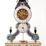 Revolutionary period skeleton clock