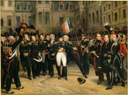 Les adieux de Fontainebleau à la vieille Garde, 20 avril 1814