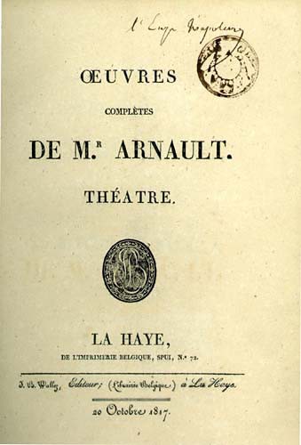 Œuvres complètes (3 volumes aux grandes armes de Napoléon publiés à La Haye chez J.-B. Wallezz)
