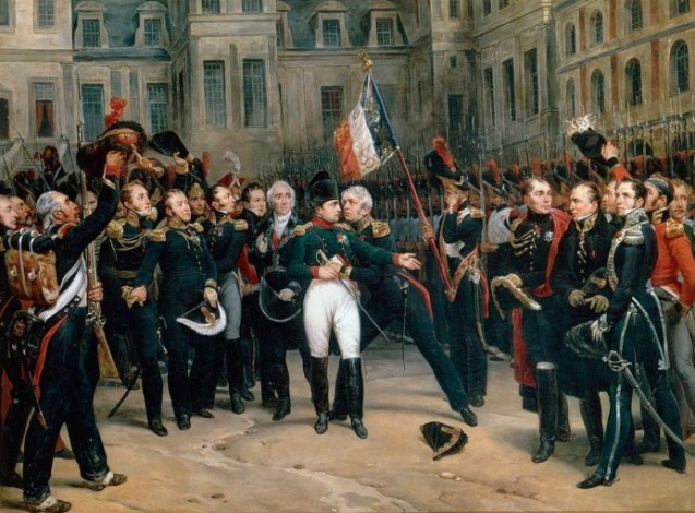 Napoleon’s adieux to the Old Guard at Fontainebleau, 20 April, 1814