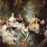 The Empress Eugenie surrounded by her ladies in waiting