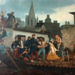 Napoléon III visitant les inondés de Tarascon en juin 1856
