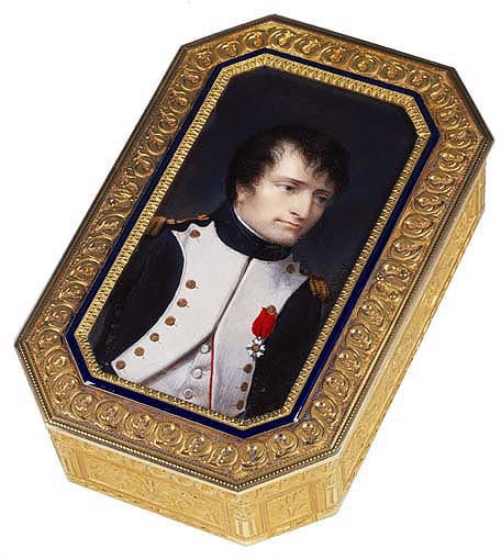 Portrait de Napoléon : miniature montée sur une boîte