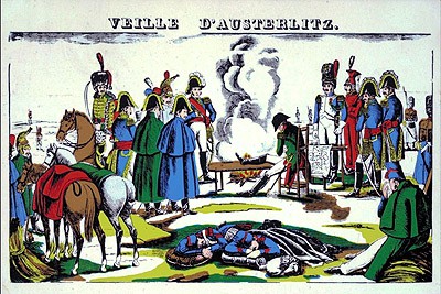 Carte postale ancienne : Veille d’Austerlitz