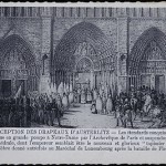 Period postcard. The Reception of the Austerlitz standards (at Notre-Dame)