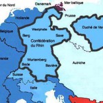Carte de l’Europe avec la Confédération du Rhin 1806