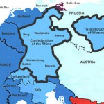 Map of Europe with the Confederation of the Rhine, 1806