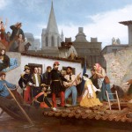 The emperor visiting the flood victims in Tarascon (June 1856)