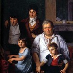 Portrait of a man and his children