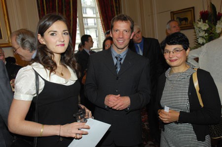 E. Pahlavi, J.-P. Rey and L. Saada © Fondation Napoléon