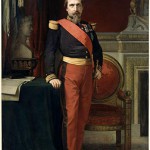 Portrait en pied de Napoléon III, en uniforme de général de brigade, dans son Grand Cabinet aux Tuileries