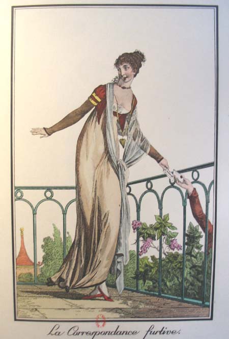 Gravure de mode Premier Empire <br>© Fondation Napoléon