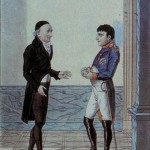 Goethe and Napoleon I meeting in Erfurt (Germany) in the governor’s palace