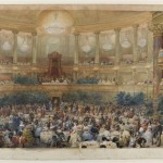 Souper offert par l’empereur Napoléon III à la reine Victoria dans la salle de l’Opéra du château de Versailles, le 25 août 1855