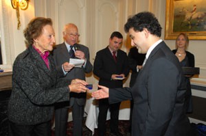 HIH the Princess Napoleon with research grant winner Raphaël Lahlou © Fondation Napoléon