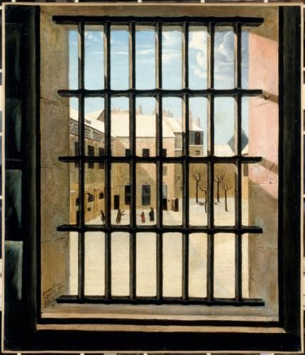 La Cour de la prison de la Grande-Force vue d'une cellule, Dumoulin, 1821 © Musée Carnavalet/Paris Musées