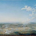 Vue panoramique de la bataille d’Essling, 2ème journée, 22 mai 1809, 9h. du matin