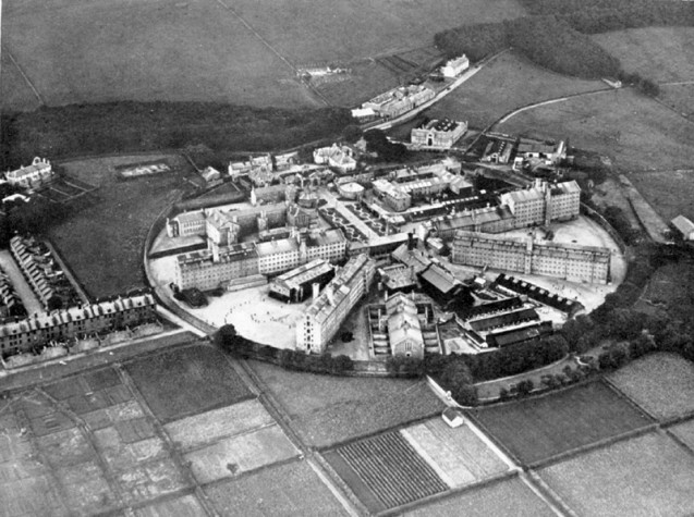 An aerial view from the early twentieth century.