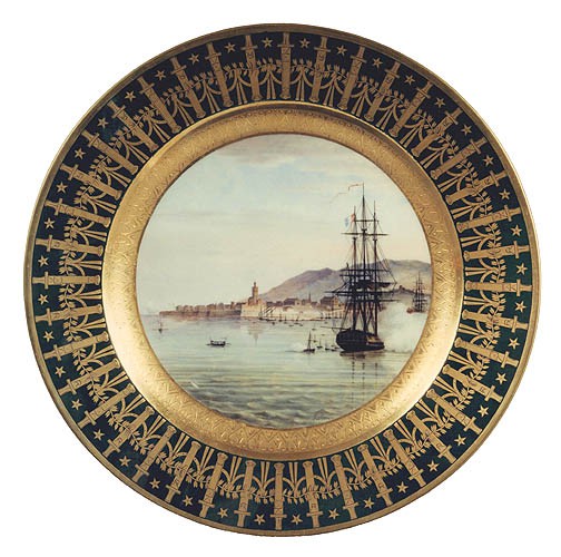 The frigate "La Muiron" landing at Ajaccio with Bonaparte in October 1799
