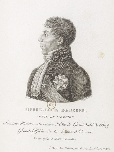 ROEDERER, Pierre-Louis (1754-1835), comte de l’Empire, sénateur, conseiller d’Etat (2/2)