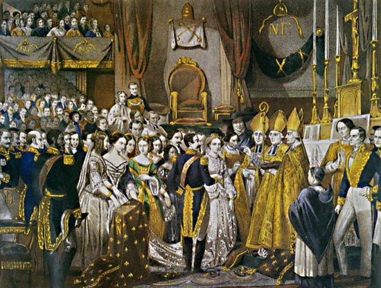 Mariage de Napoléon III avec Eugénie de Guzman le 30 janvier 1853