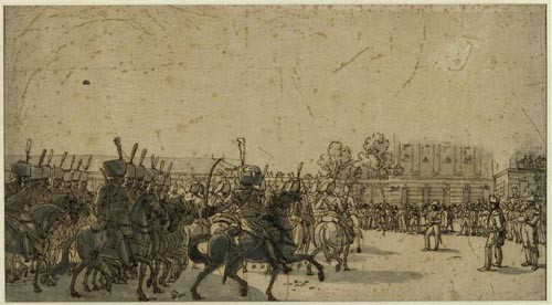 Hussars parade before the Emperor, Schönbrunn Palace