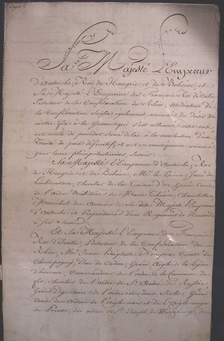 Le traité de Schönbrunn ou traité de Vienne de 1809