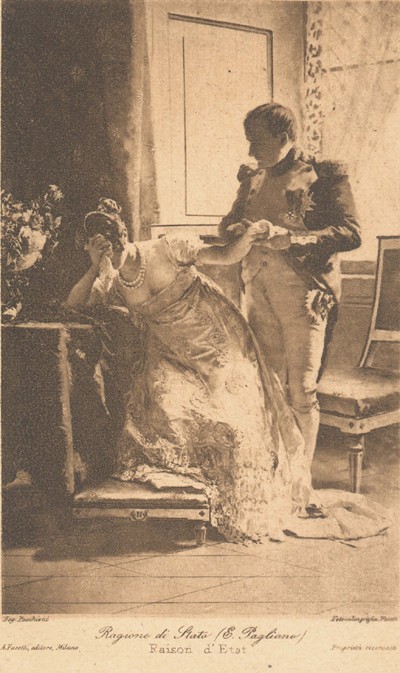 Raison d’Etat : Napoléon 1er et l’impératrice Joséphine en pleurs (divorce/carte postale)