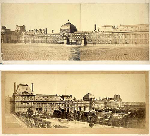 Deux photographies du palais des Tuileries